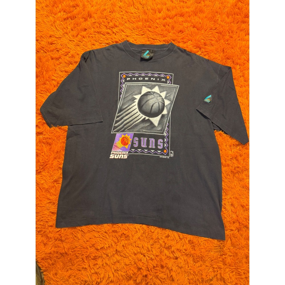 Vintage Phoenix Suns Logo Athletic T Shirt Black 90s NBA Single Stitch XL